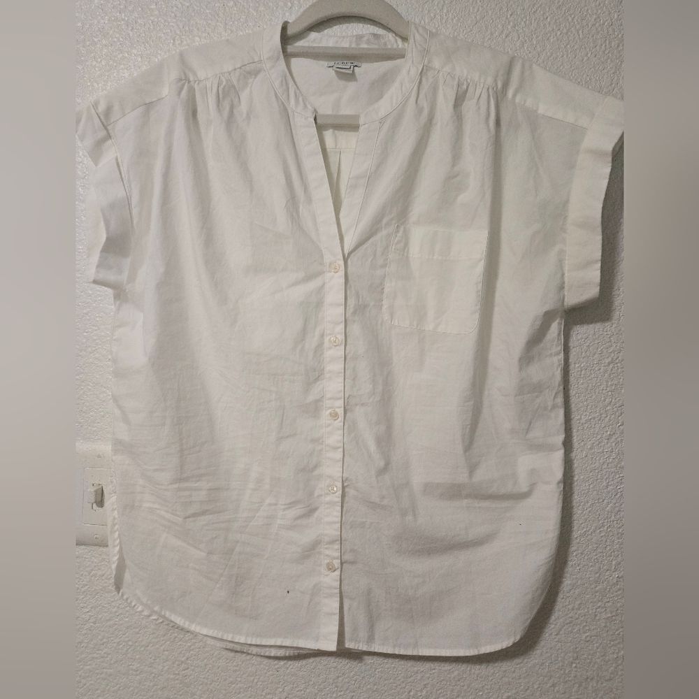 J. Crew Ivory Button-Up Shirt